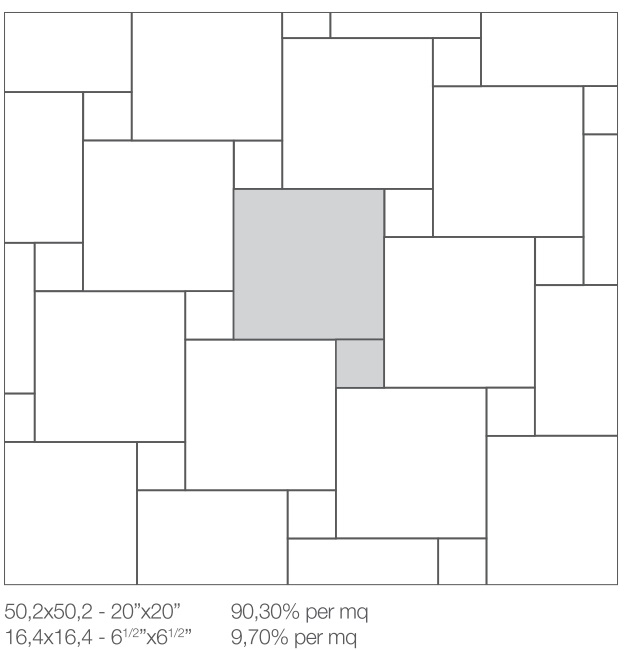 Dom burkolat lerakás 50,2×50,2-16,4×16,4